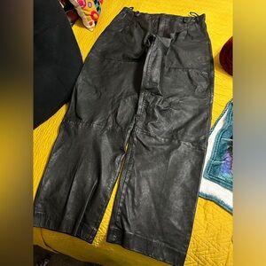 Vintage BAGAZIO Genuine Leather Pants, size 38